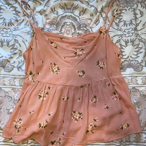 pink flowy tank top
